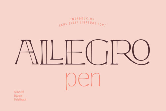 Allegro Pen: A Vintage Display Font