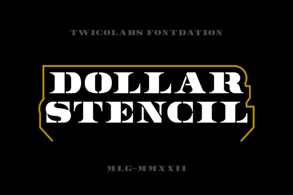 Dollar Stencil Font for Creative Projects