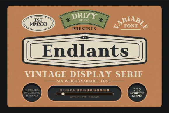 Endlants: A Vintage Serif for Business Branding