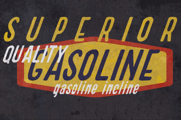 Gasoline Incline Font for Impact