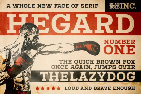 Hegard: A Bold Serif Font for Web Design