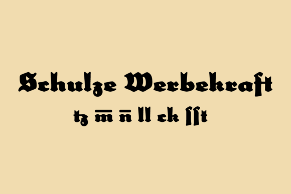 Schulze Werbekraft: A Bold Display Font for Makers