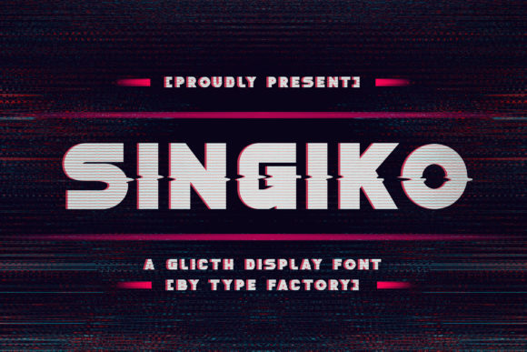 Singiko: A Glitchy Display Font for Modern Design