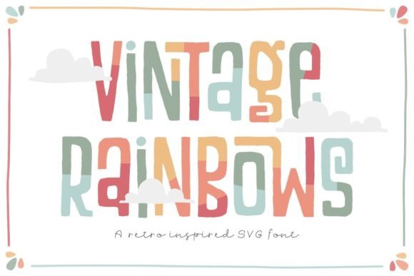 Vintage Rainbows Font for Business