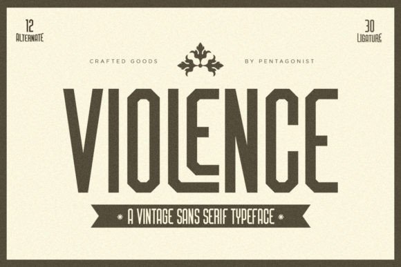 Violence: A Bold Sans Serif for Creative Projects